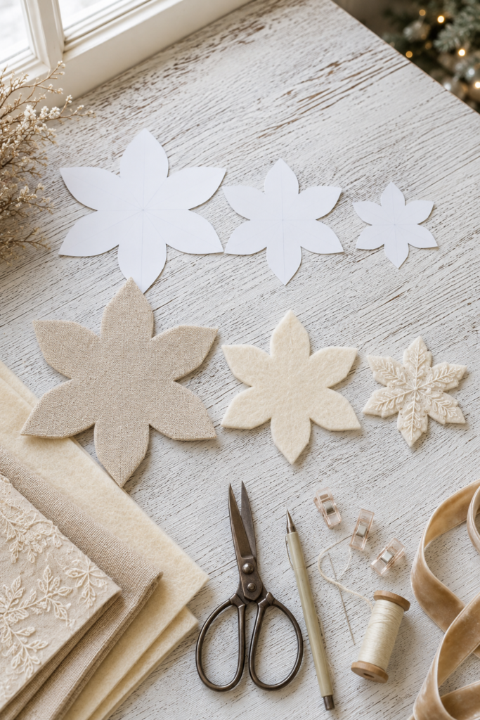 Vintage snowflake ornament templates and cutting