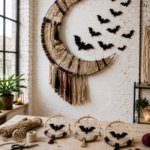 Rope Moon and Felt Bat Wall Hanging DIY