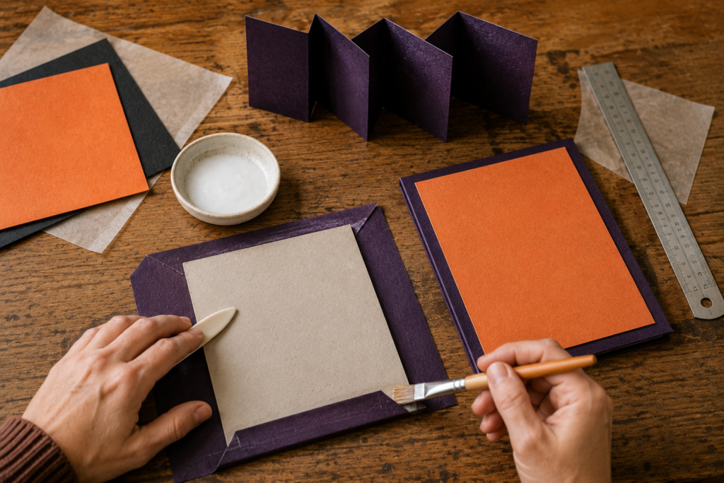 Wrapping Halloween Accordion Book Covers