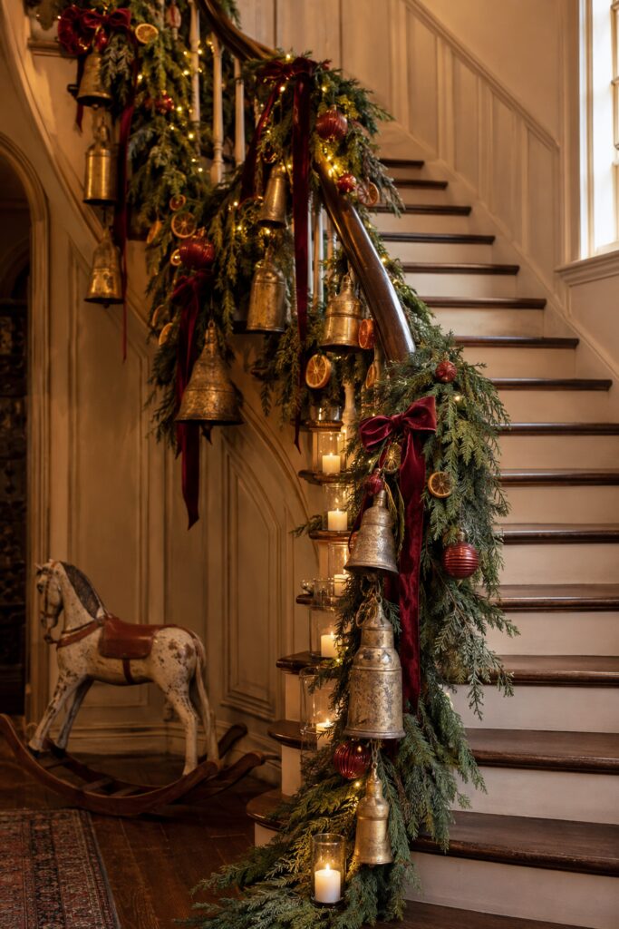 Antique Bell Christmas Staircase