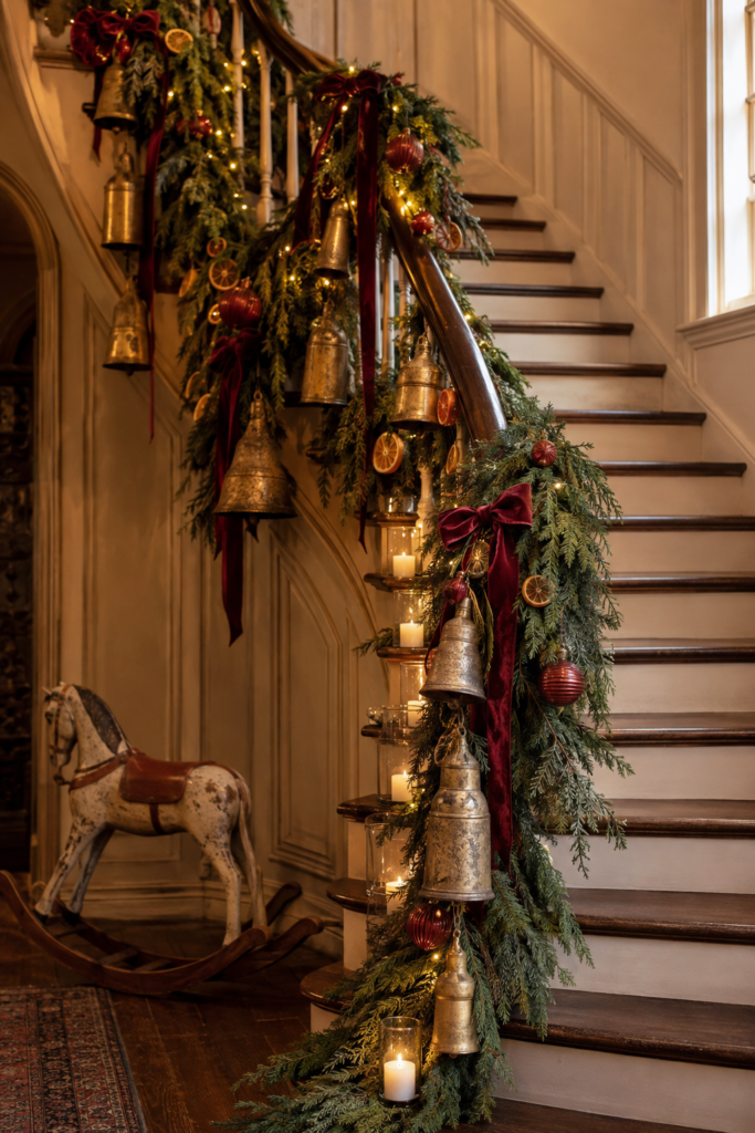 Antique Bell Christmas Staircase