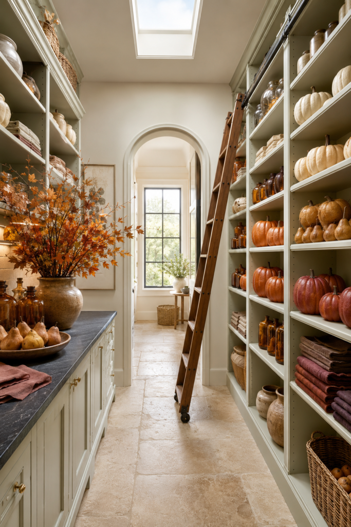 Autumn gradient walk-in pantry decor