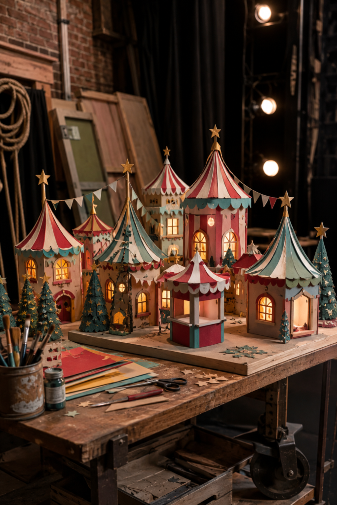 DIY Christmas Circus Village Houses