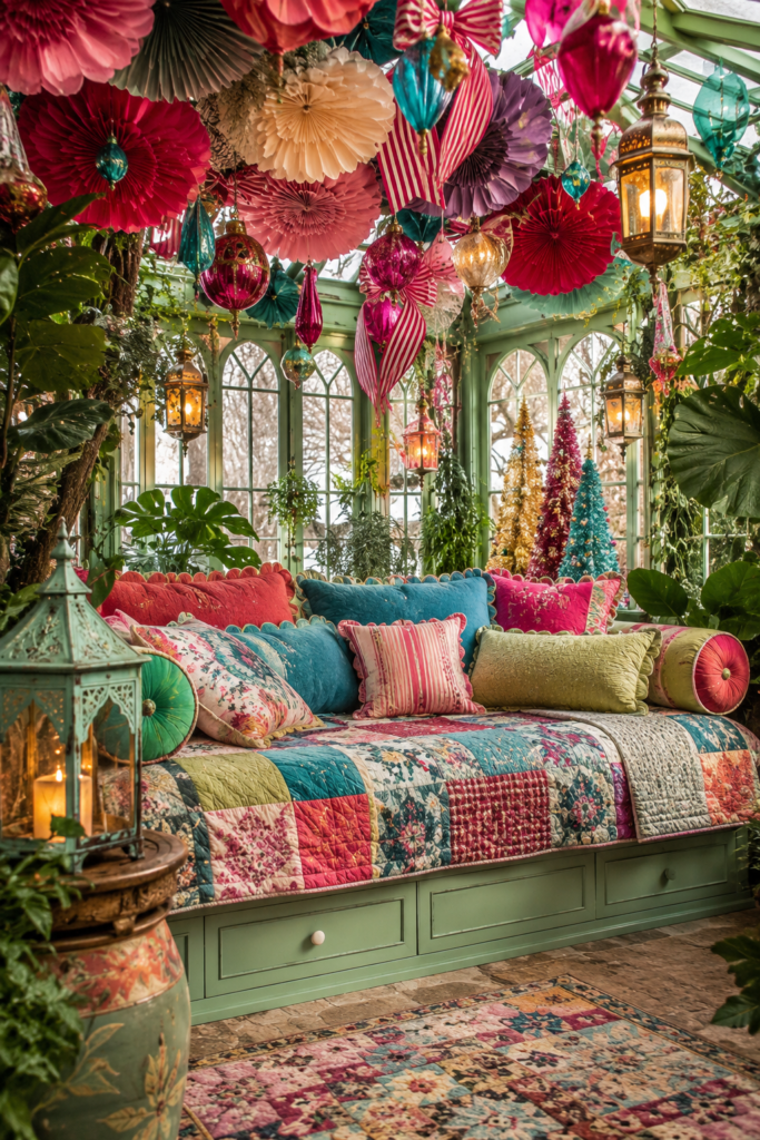 Colorful Patchwork Christmas Conservatory