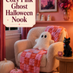 create a cozy pink Halloween nook