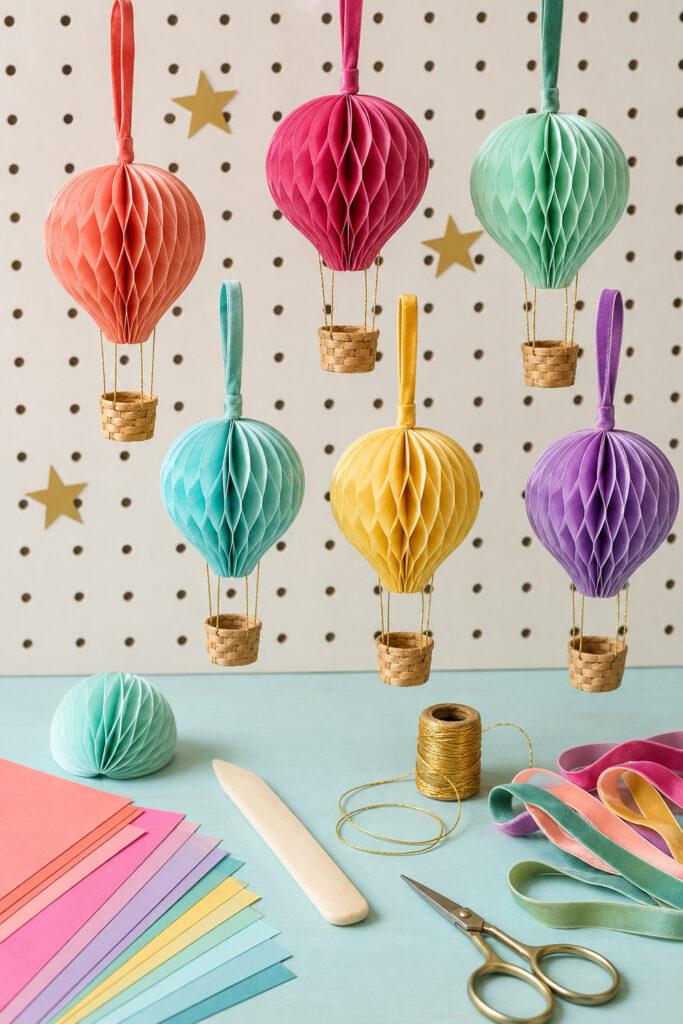 DIY paper balloon Christmas ornaments