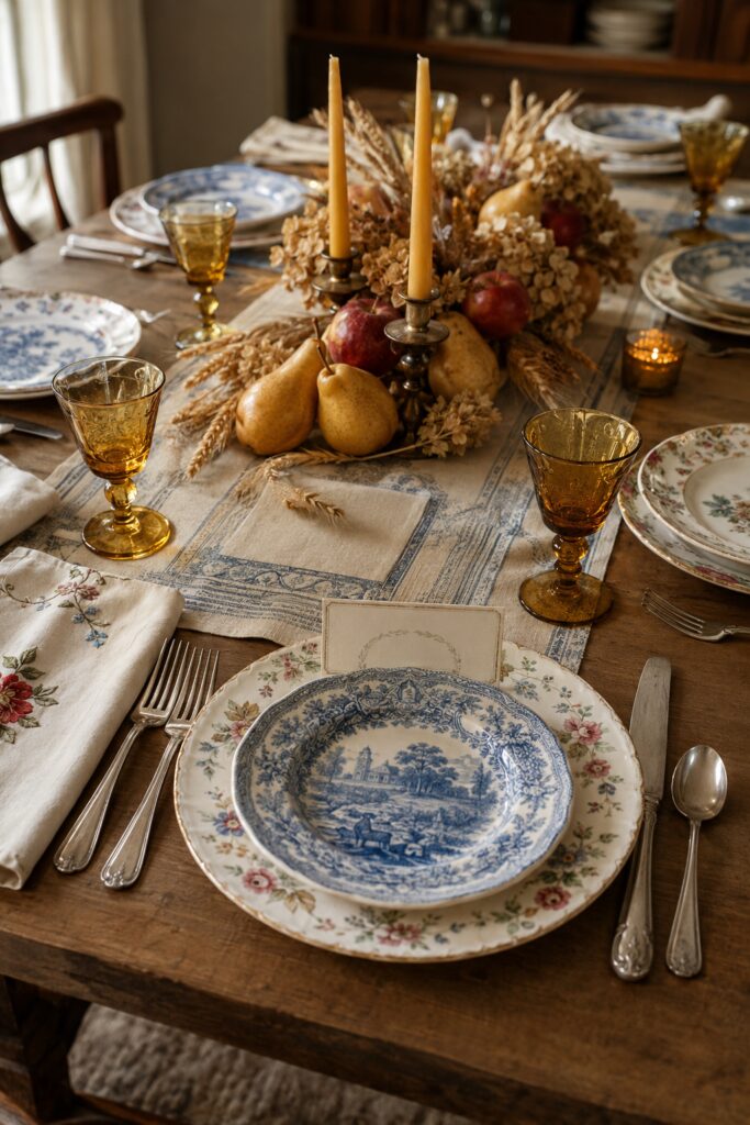 Heirloom China Thanksgiving Table