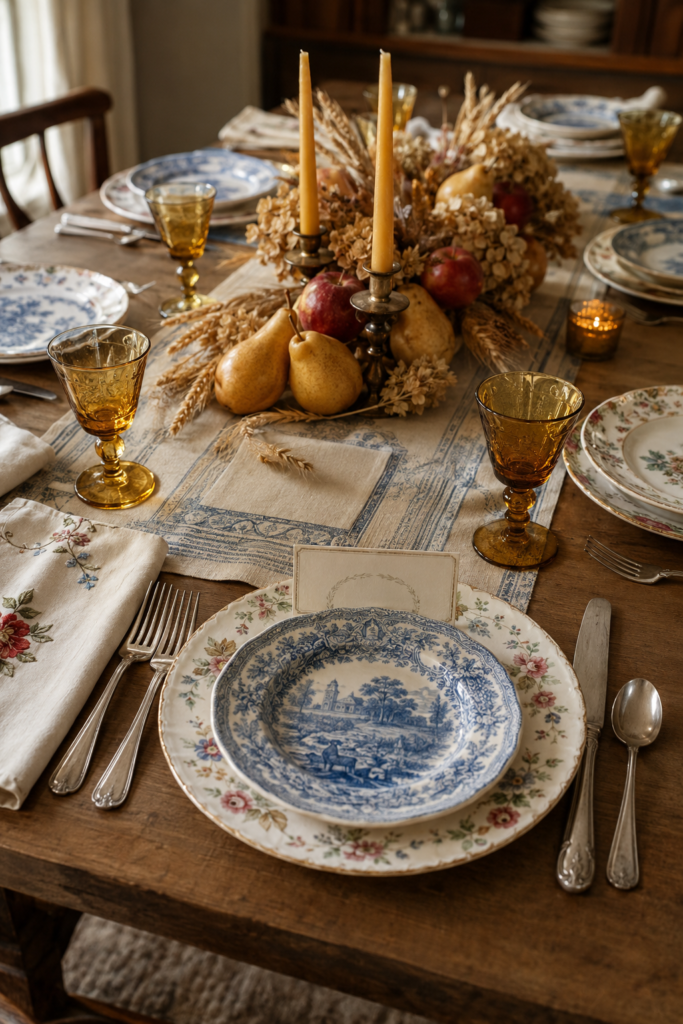 Heirloom China Thanksgiving Table