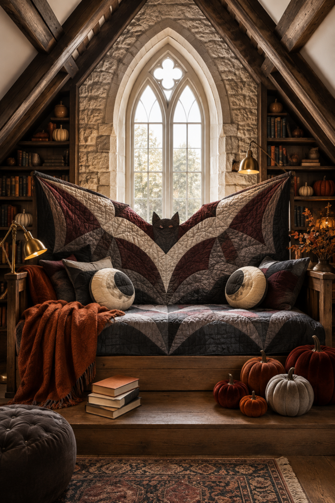 Quilted Bat Chapel Library Daybed