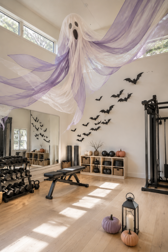 Spectral ribbon home gym Halloween decor