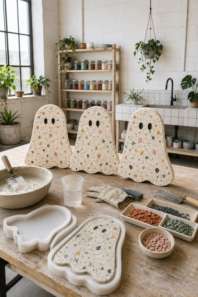Terrazzo Ghost Stepping Stones DIY