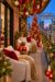 A Jewel Box Christmas Balcony title beside a decorated tree red glass lights and city view