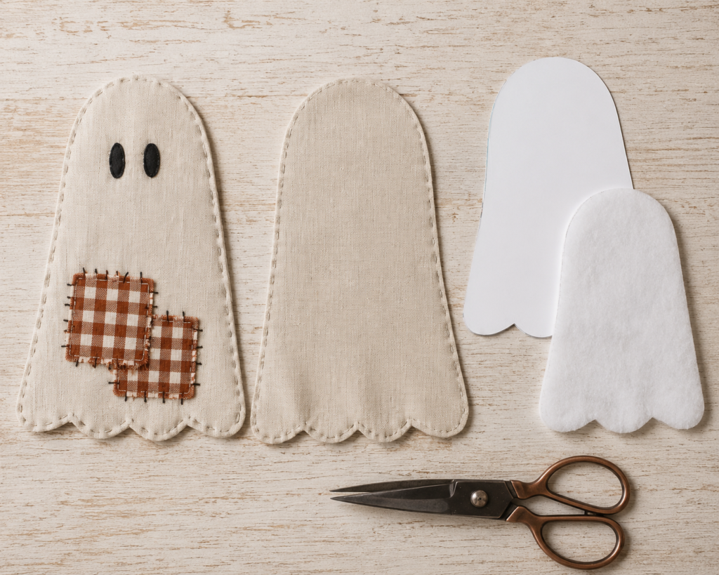 Linen ghost panels and gingham patches