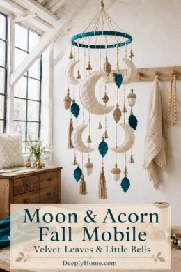Moon and Acorn Fall Mobile