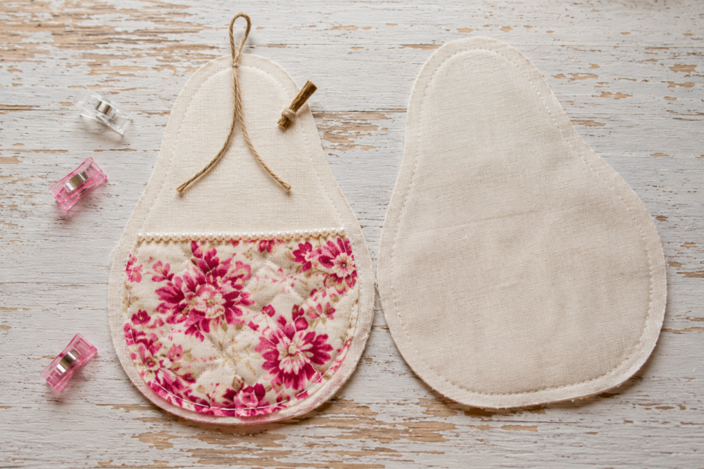 Open-pocket quilted pear assembly