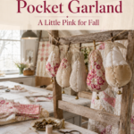 Quilted pear pocket garland
