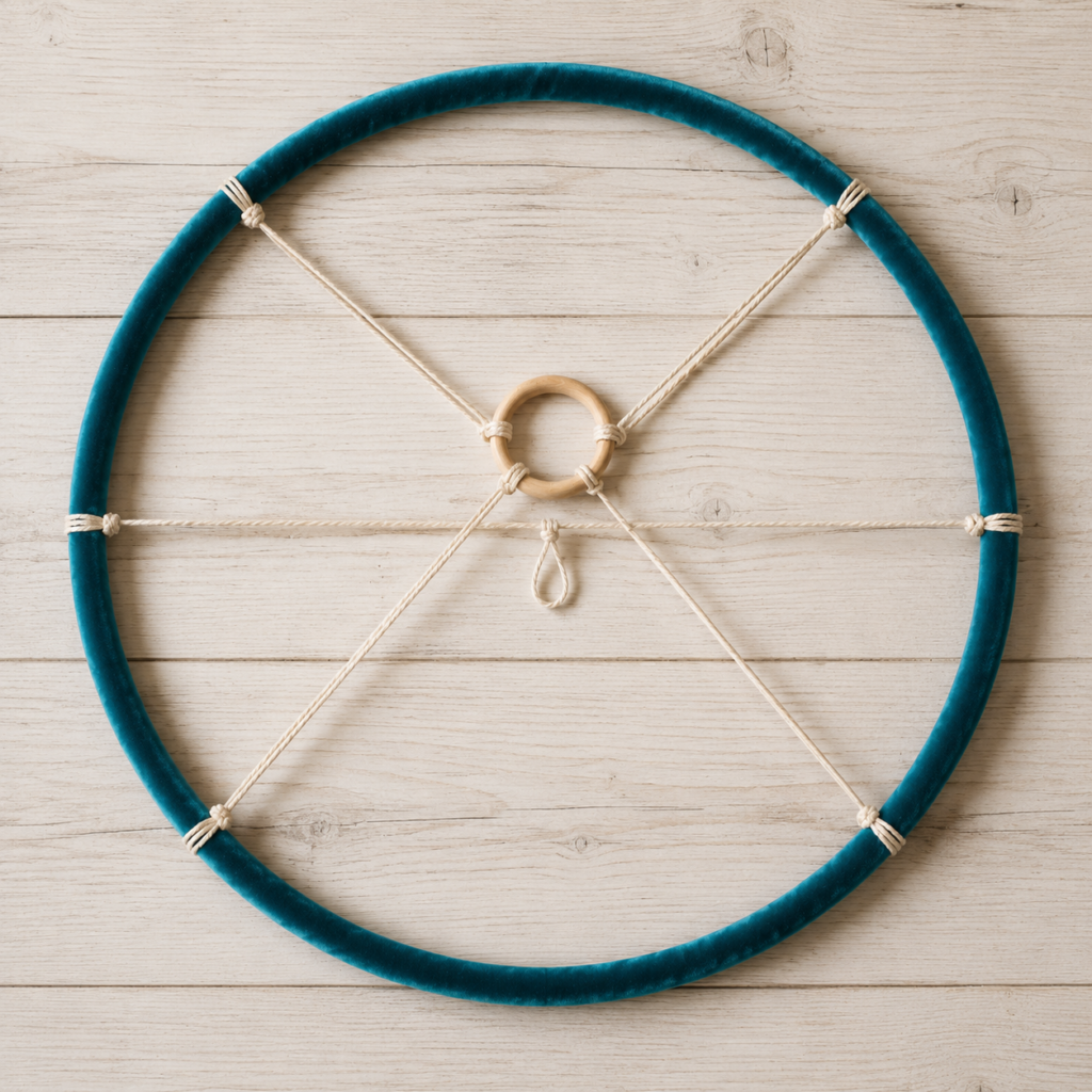 Balanced four-point hoop suspension setup